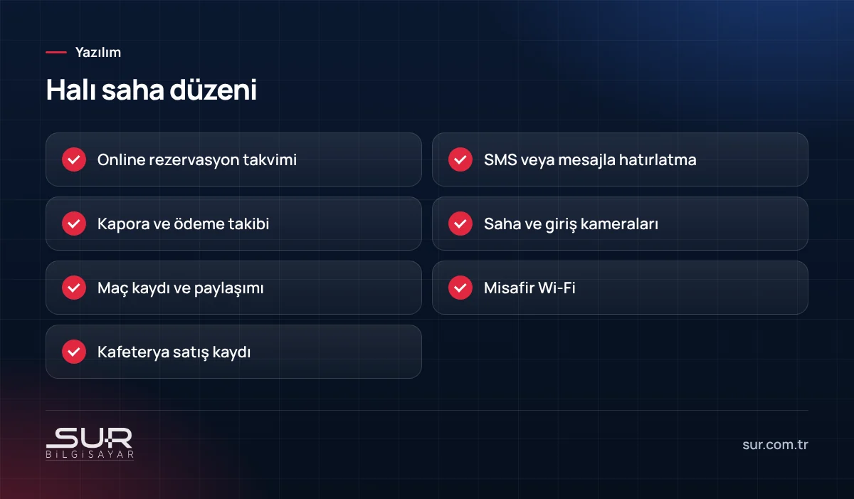 Halı saha işletmeleri için dijital düzen