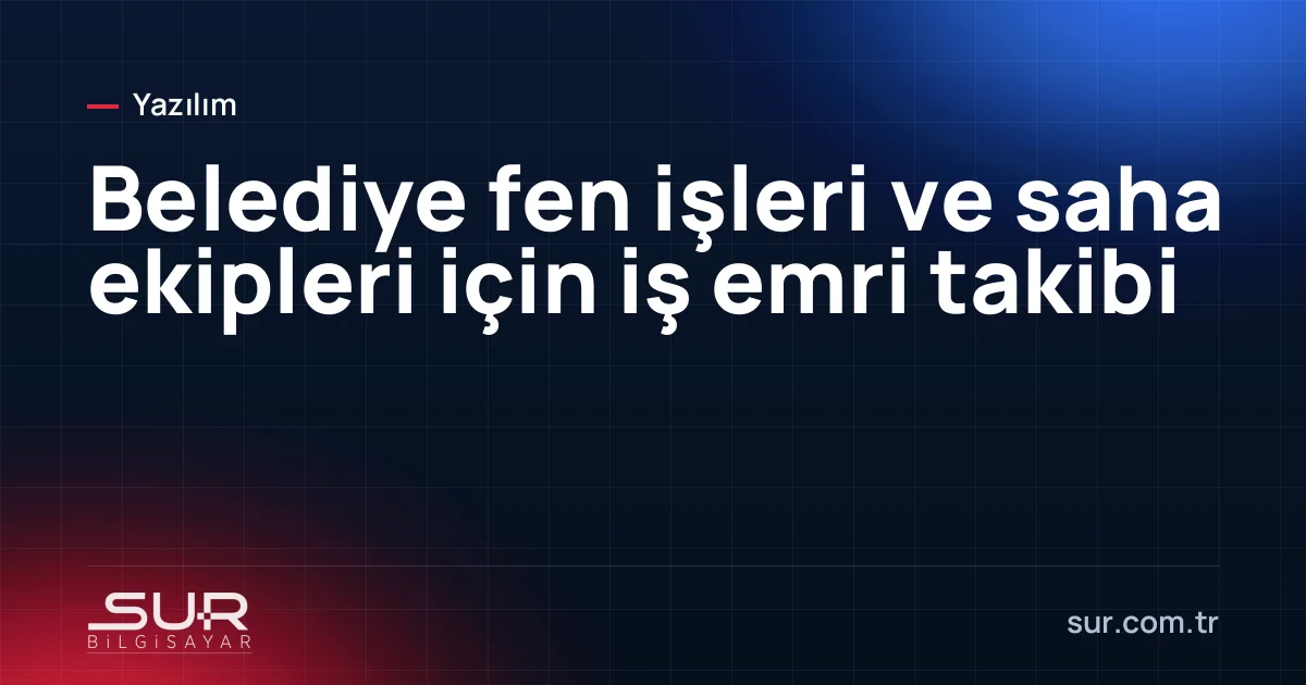 Belediye saha ekibinin tabletinde iş emri listesi