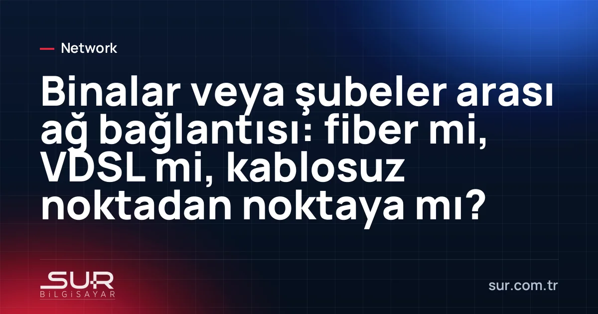 İki bina arasında fiber optik kablo ve kablosuz noktadan noktaya anten bağlantısı