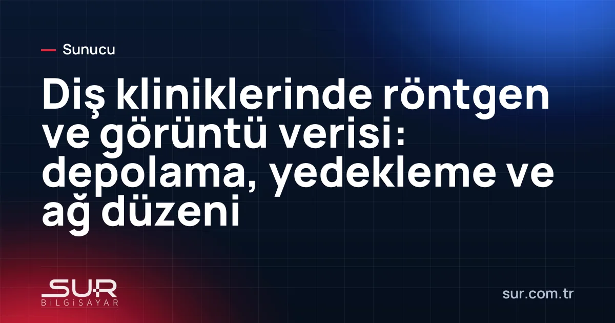 Diş kliniğinde röntgen görüntüsü açık bilgisayar ve ağ depolama cihazı