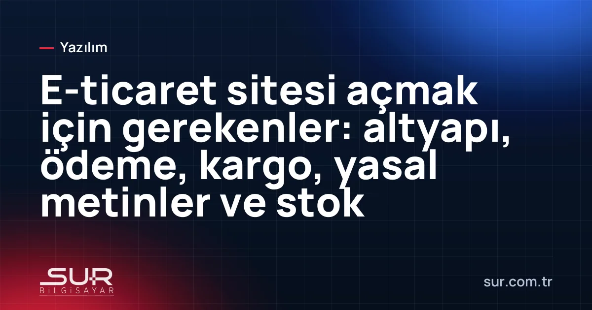 E-ticaret sitesi ürün sayfası, sepet ve kargo paketi