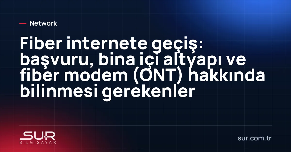 Duvarda fiber sonlandırma kutusu ve yanında fiber modem