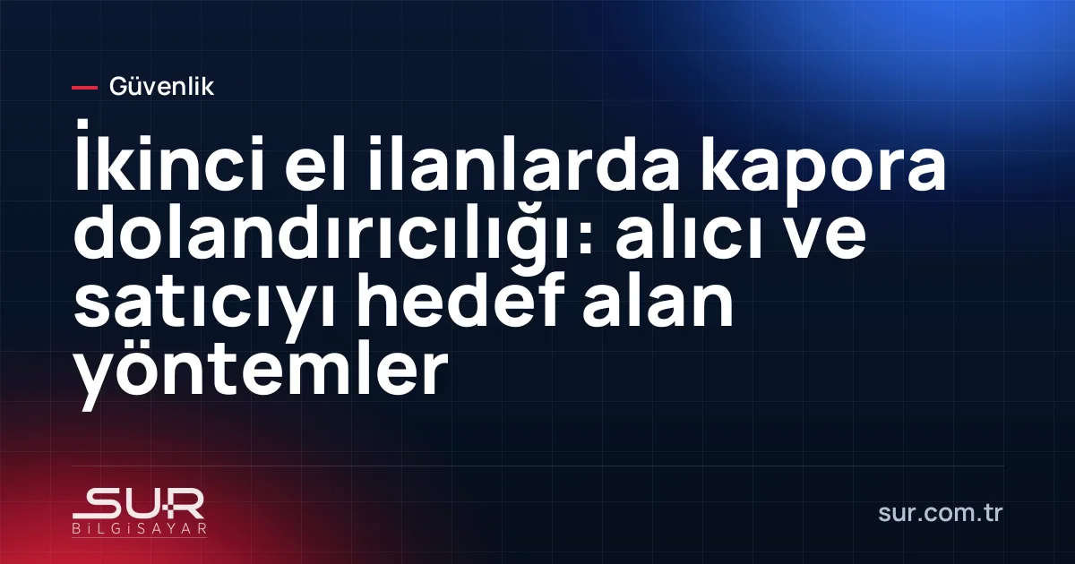 Telefonda ikinci el ilan ve kapora isteyen mesaj