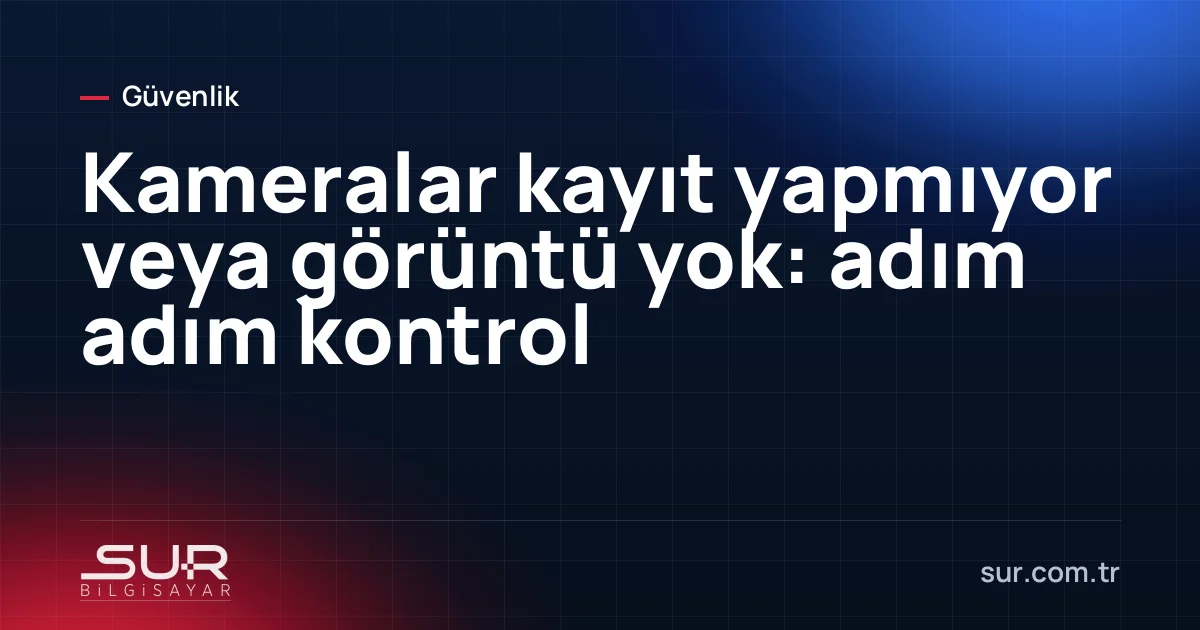 Kayıt cihazı ekranında görüntü yok uyarısı veren güvenlik kamerası kanalları