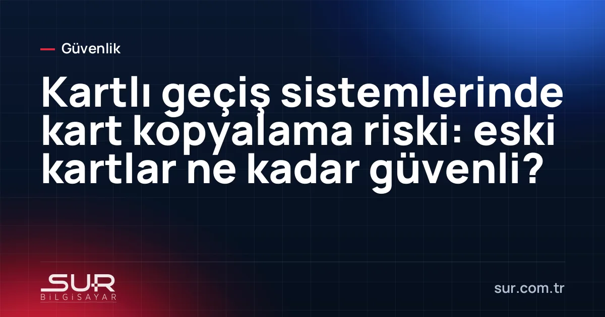 Kartlı geçiş okuyucusuna okutulan personel kartı