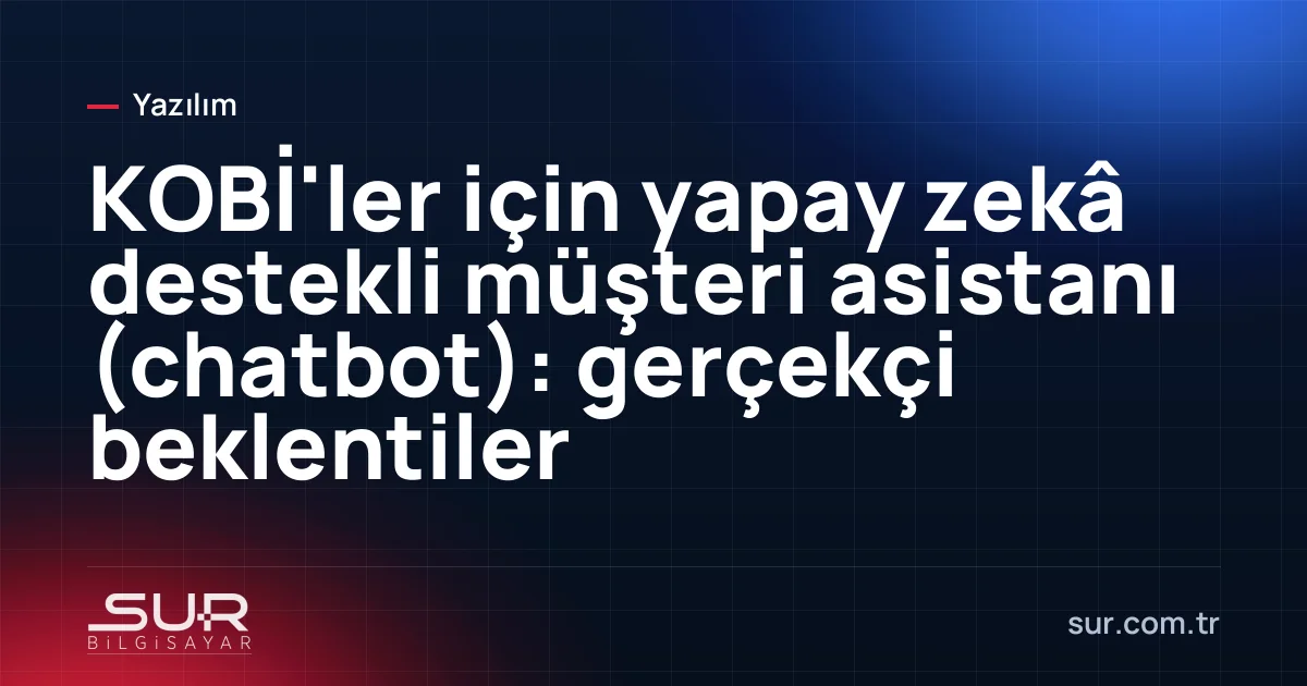 Web sitesinde yapay zekâ destekli müşteri asistanı sohbet penceresi