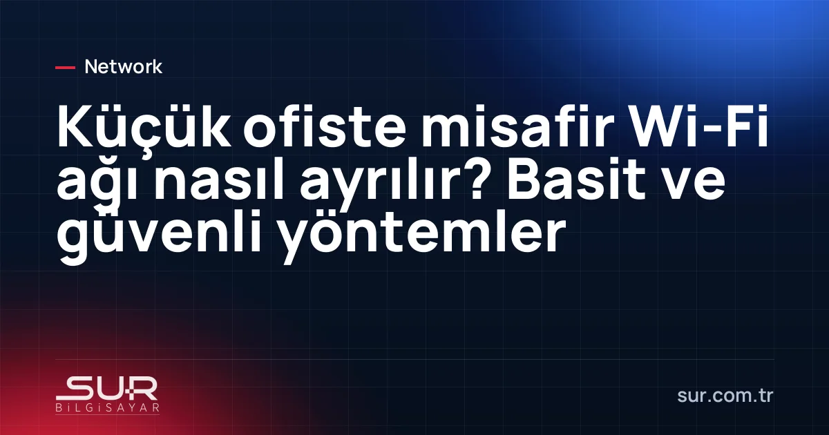 Ofis resepsiyonunda misafir Wi-Fi bilgisi ve QR kod