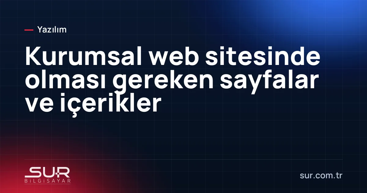 Kurumsal web sitesi sayfa yapısını gösteren site haritası