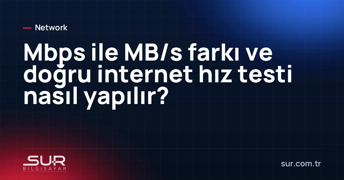 Bilgisayarda internet hız testi sonucu ve indirme penceresi