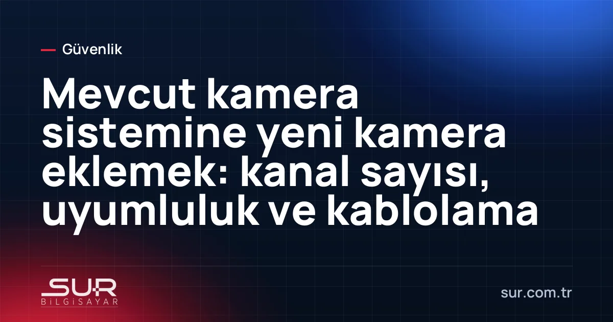 Kayıt cihazının arka paneli ve boş kamera kanalları
