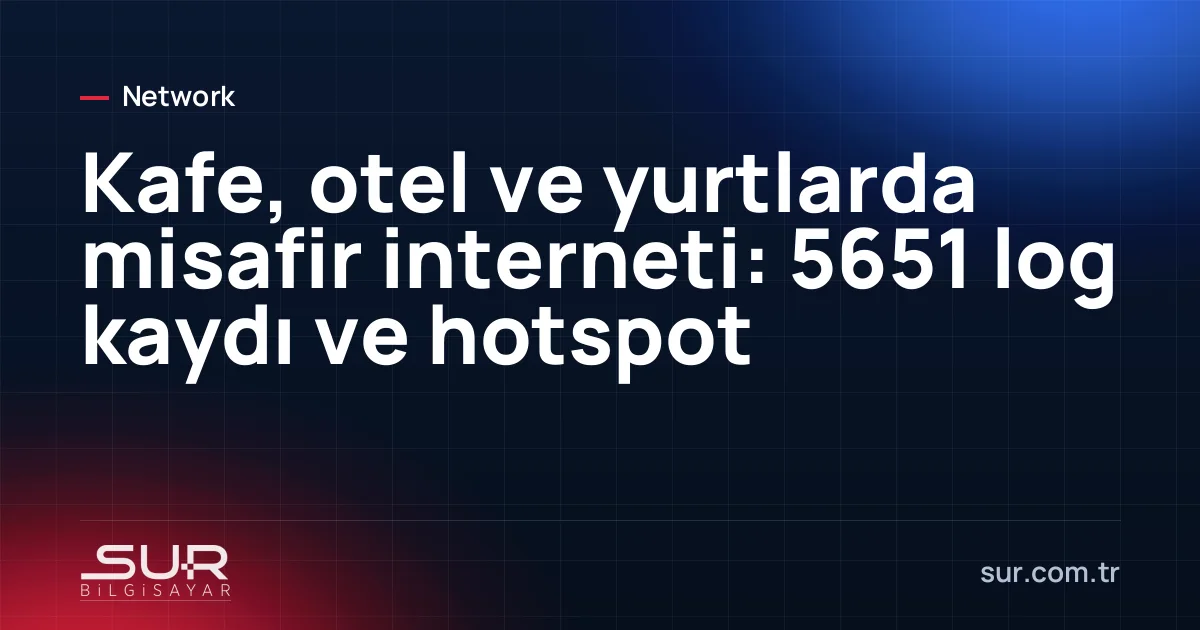 Otel lobisinde misafir Wi-Fi hotspot giriş ekranı ve arka planda firewall cihazı