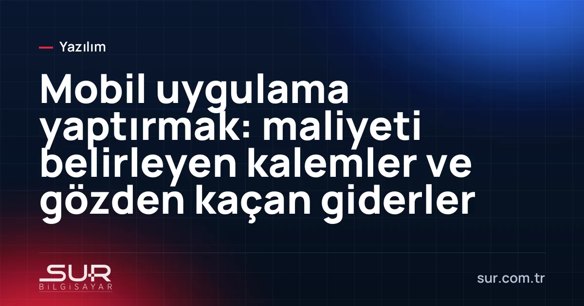 Telefonda mobil uygulama ekranları ve arka uç sunucu şeması