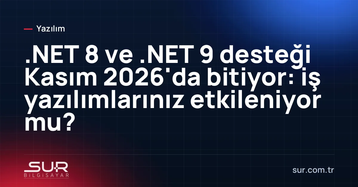 Yazılım geliştirme ortamında .NET sürüm yükseltme ekranı