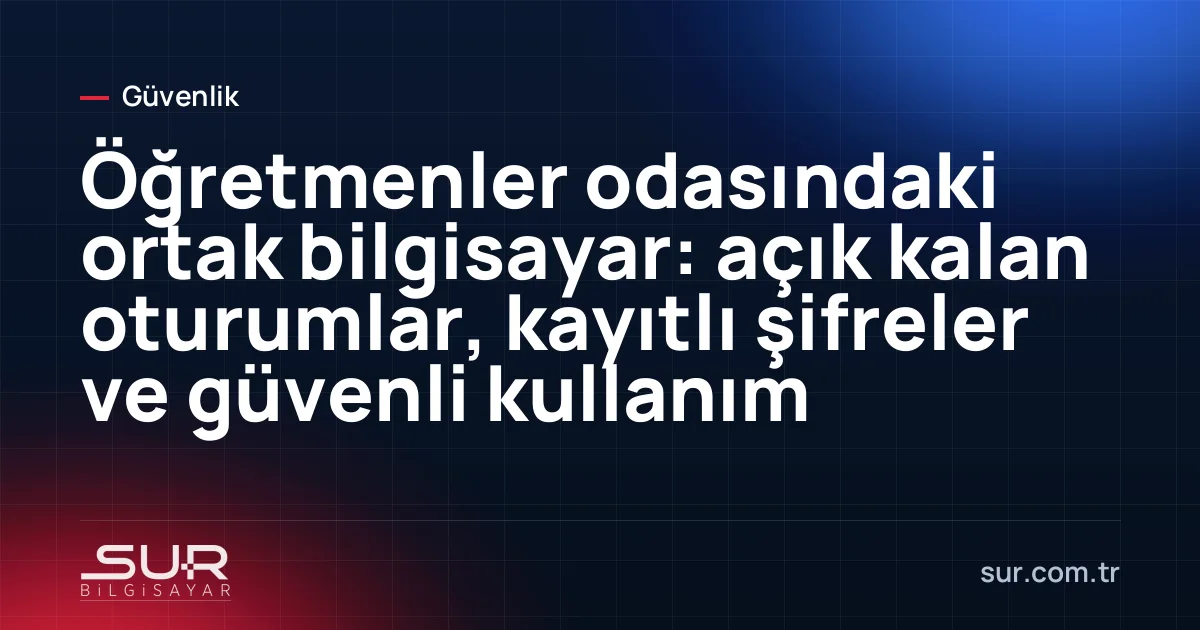 Öğretmenler odasında ortak bilgisayar ve yazıcı
