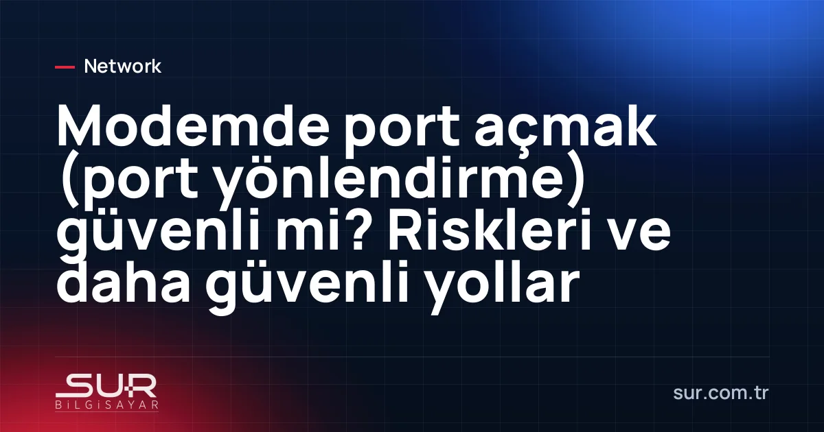 Modem arayüzünde port yönlendirme kuralları listesi