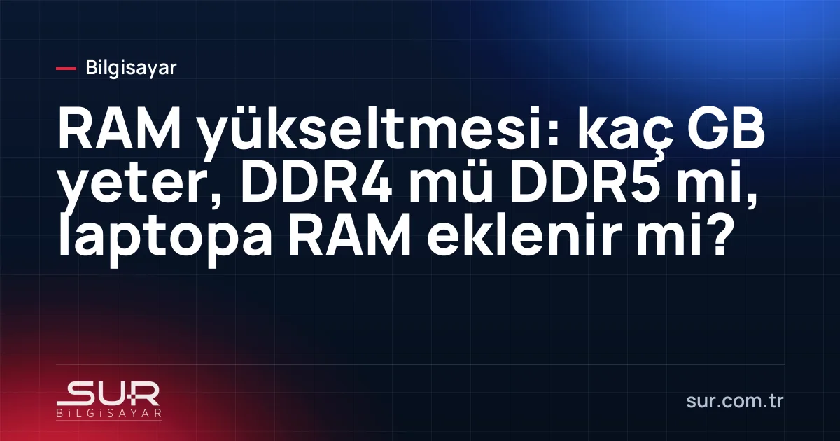 Laptop anakartında SO-DIMM RAM yuvası ve yanında takılmayı bekleyen bellek modülü