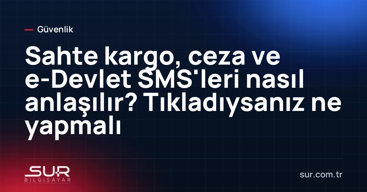 Telefonda sahte kargo SMS'i ve şüpheli kısaltılmış bağlantı