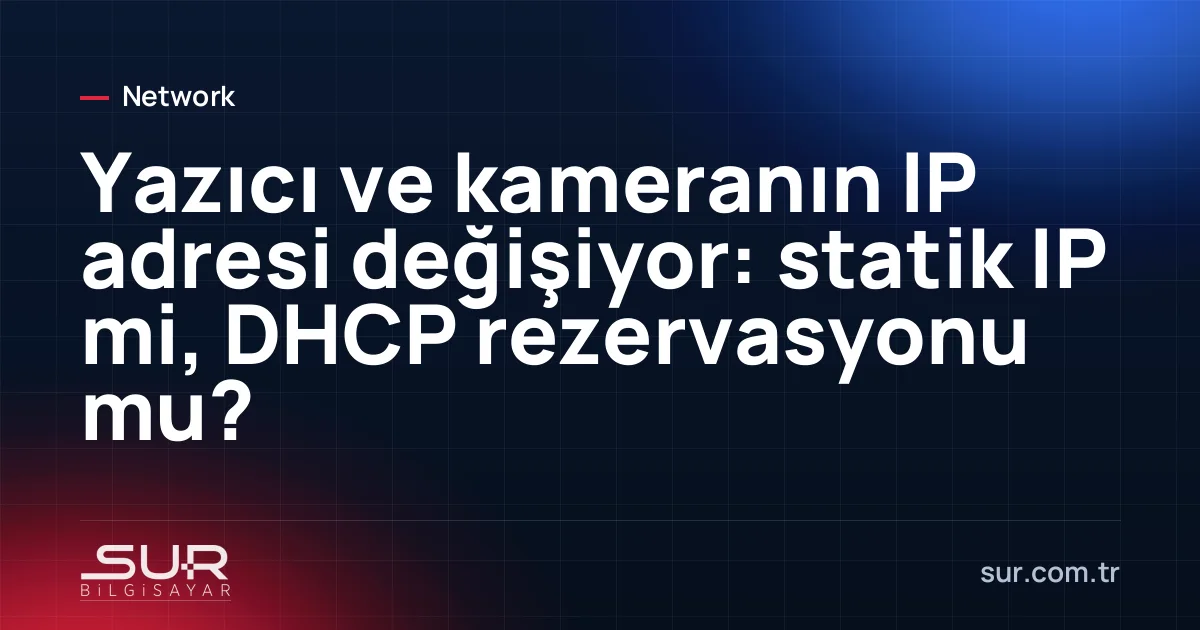 Modem arayüzünde DHCP rezervasyon listesi ve ağ yazıcısı