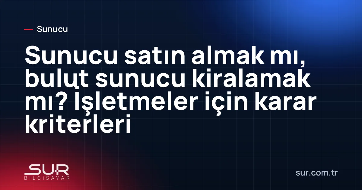 Ofisteki fiziksel sunucu ve bulut sunucu simgesi karşılaştırması
