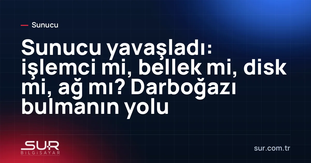 Sunucuda Kaynak İzleyicisi'nde yüksek disk kullanımı