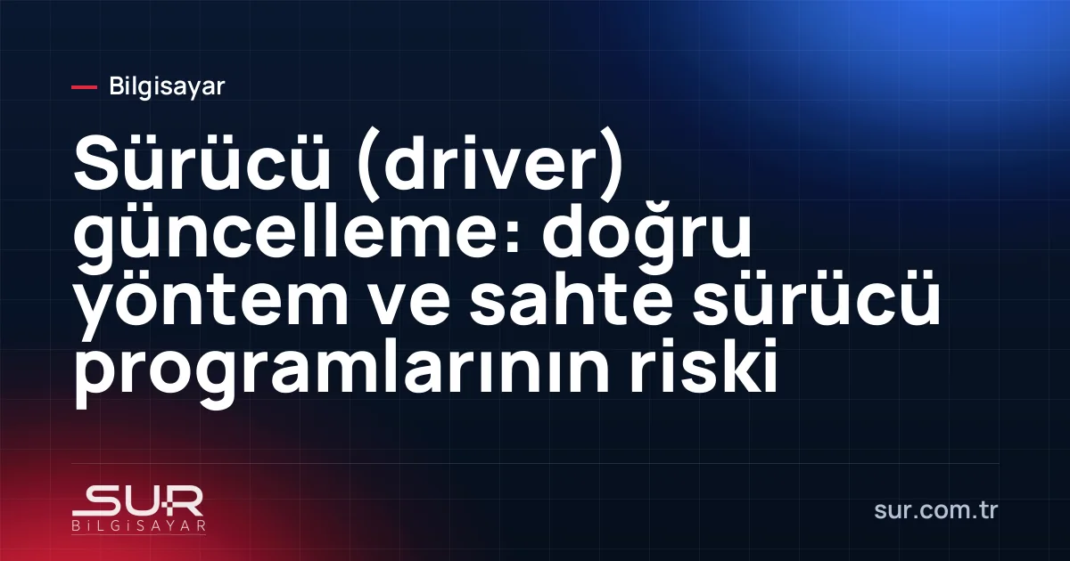Aygıt Yöneticisi'nde sürücü güncelleme penceresi
