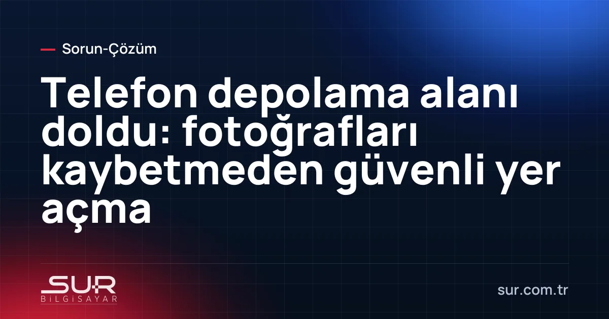 Telefonda depolama alanı dolu uyarısı ve depolama kullanım grafiği