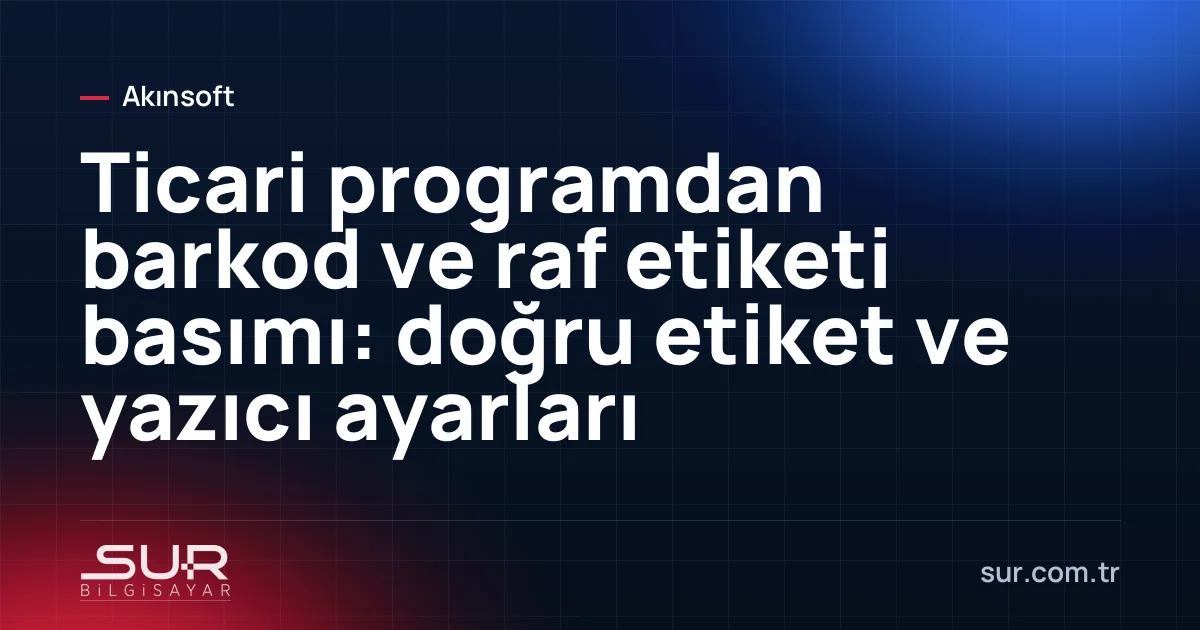 Etiket yazıcısından çıkan barkodlu raf etiketleri