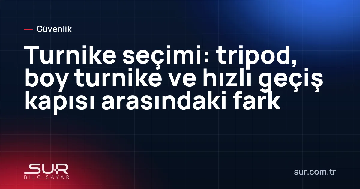 Kurum girişinde yan yana tripod turnike ve engelli geçiş kapısı