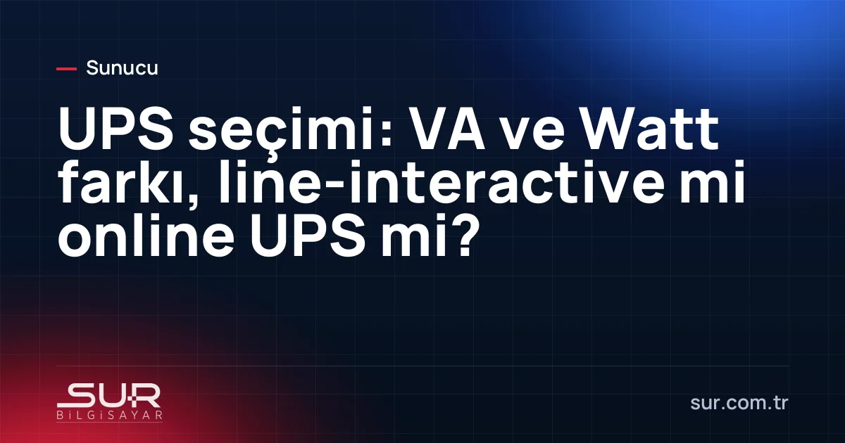 Sunucu kabininde rack tipi online UPS ve akü modülü