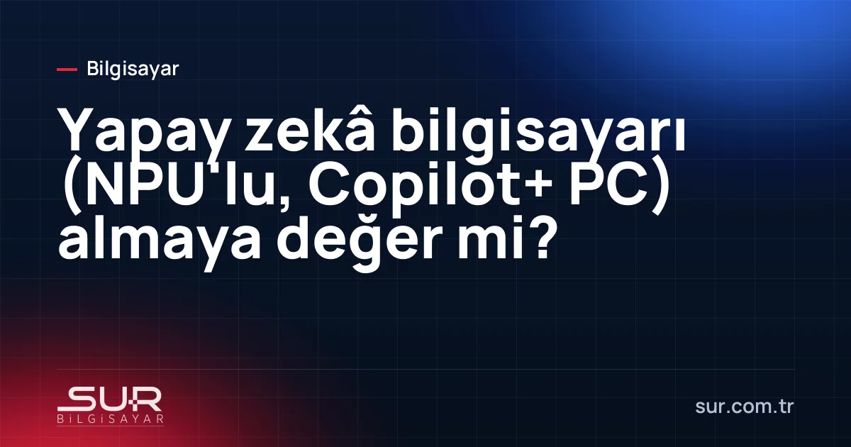 Laptop ekranında yapay zekâ işlem birimi NPU kullanımını gösteren görev yöneticisi